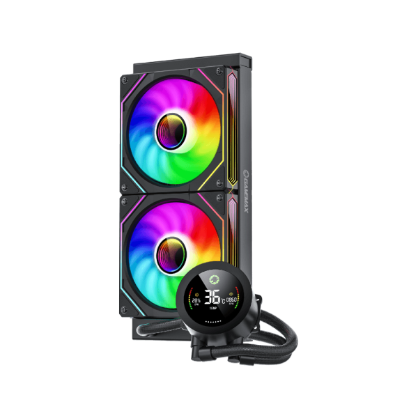 Cooler Gamemax ICEBURG 240 DIGITAL BK disipador de cobre con canales