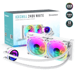 Cooler Gamemax ICECHILL 240V WHITE ARGB con disipador de cobre