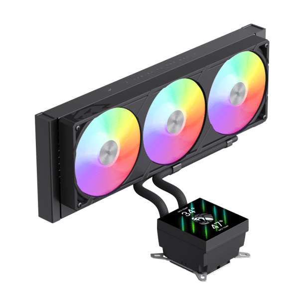 Cooler Gamemax GLACIER 360 ARGB digital liquido compatible con Intel y AMD