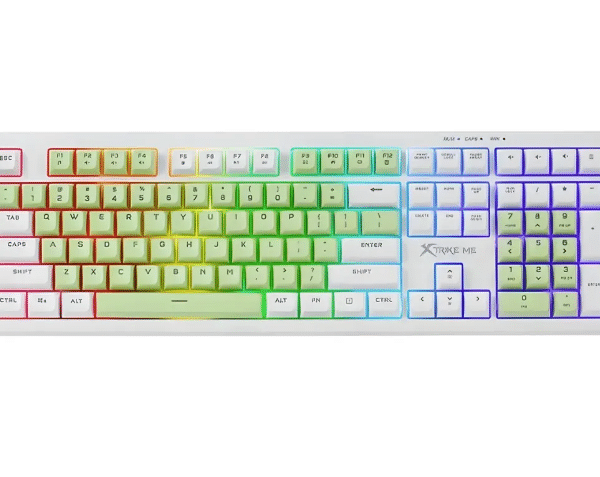 Teclado para juegos XTRIKE ME KB512 105 teclas sensación mecánica alámbrico de 1.5 metros